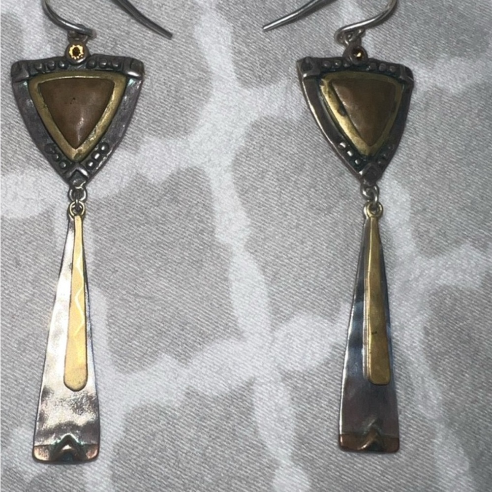 Bundle 2 Silpada. Elegant Gold and Silver Dangle Earrings.